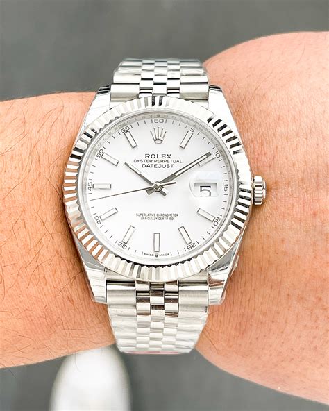 rolex datejust jubilee bracelet 2018|Rolex Datejust 41 white dial.